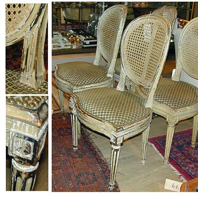 Lot 203 - Set of Ten Louis XVI Style Painted Side Chairs