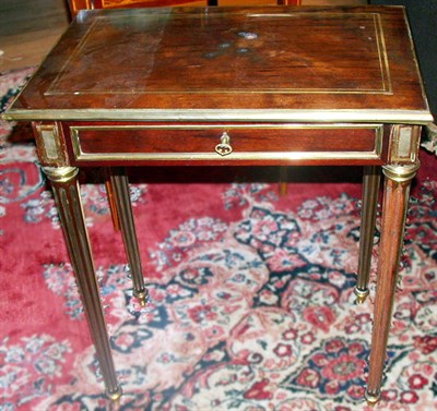 Lot 352 - Louis XV Style Brass Inlaid Mahogany Writing...