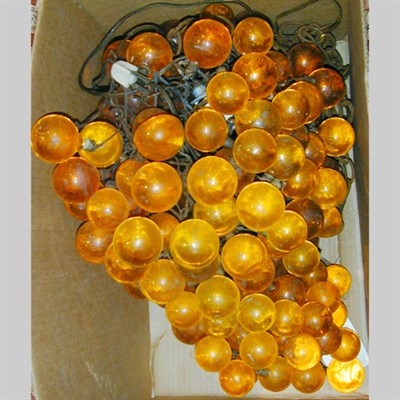 Lot 268 - Glass Grape-Form Lighting Fixture