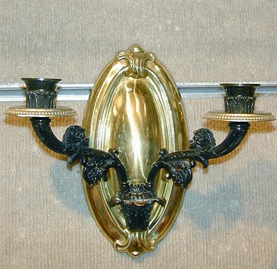 Lot 370 - Pair of Empire Style Gilt and Patinated-Metal...