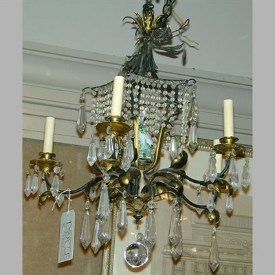 Lot 391 - Louis XV Style Patinated Metal and Porcelain...
