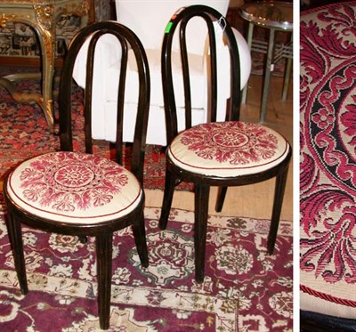 Lot 120 - Pair of Ebonized Side Chairs Attributed to...