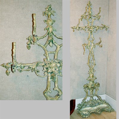Lot 462 - Victorian Painted Cast Iron Hall Stand With...