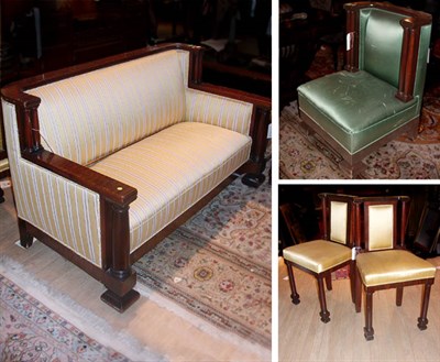 Lot 494 - American Empire Style Upholstered Mahogany...