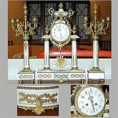 Lot 435 - Louis XVI Style Gilt-Metal Mounted Marble...