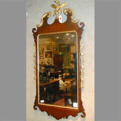 Lot 259 - George III Style Mahogany and Parcel Gilt Mirror