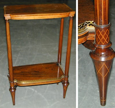 Lot 378 - William IV Brass Mounted Inlaid Rosewood...