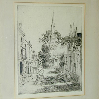 Lot 226 - Alfred Hutty CHARLESTON SPIRES Etching and...
