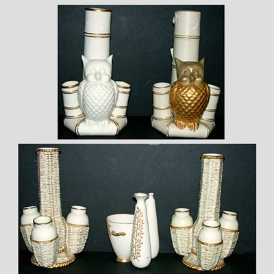 Lot 451 - Group of Five Royal Worcester Porcelain Vases...