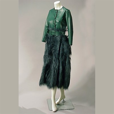 Lot 167 - Leather and Fur Evening Coat/Gown 1970 The...