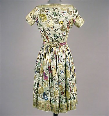 Lot 146 - Traina-Norell Silk Brocade Cocktail Dress...