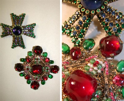Lot 356 - Two Cruciform Brooches French and American The...