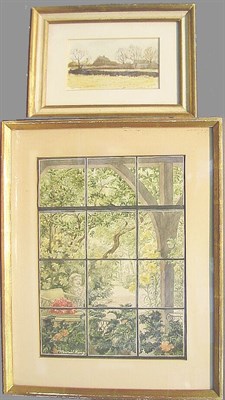 Lot 55 - Muriel King 20th Century VIEW FROM THE GARDEN...