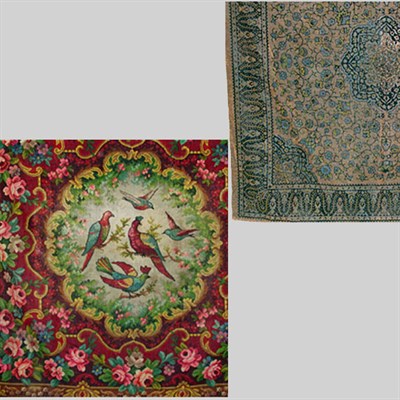 Lot 589 - Two Plush Throws American, 1880s The first a...