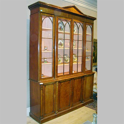 Lot 467 - Victorian Mahogany Breakfront Bookcase The...