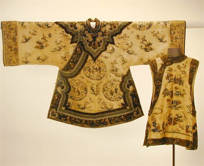 Lot 539 - Embroidered Gauze Summer Coat and Vest Chinese,...