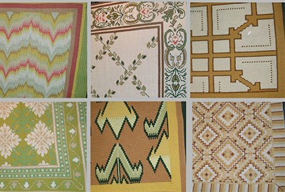 Lot 642 - Six Portuguese Needlepoints Portugal, mid 20th...