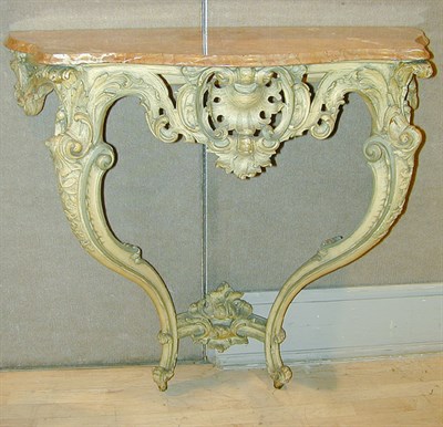 Lot 426 - Louis XV Style Marble Top Painted Beechwood...