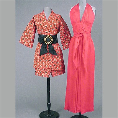 Lot 104 - Two Red Orientalist Outfits One attributed to...