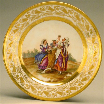 Lot 302 - Paris Porcelain Plate Decorated in Naples,...