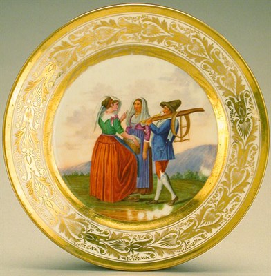 Lot 300 - Paris Porcelain Plate Decorated in Naples,...