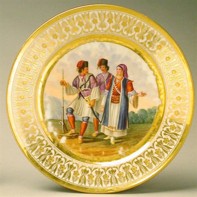 Lot 301 - Paris Porcelain Plate Decorated in Naples,...