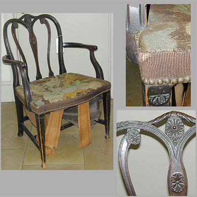 Lot 163 - George III Mahogany Armchair