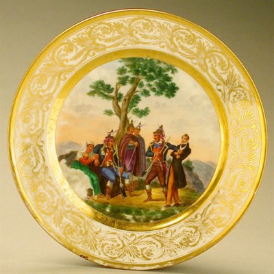 Lot 303 - Paris Porcelain Plate Decorated in Naples,...