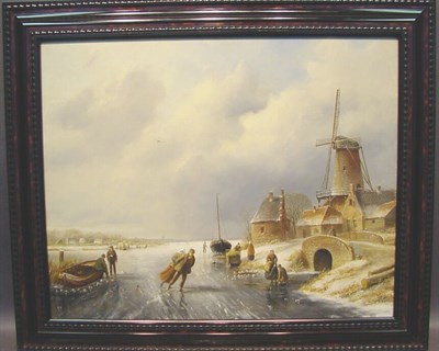 Lot 110 - Dutch School 19th/20th Century SKATERS ON A...