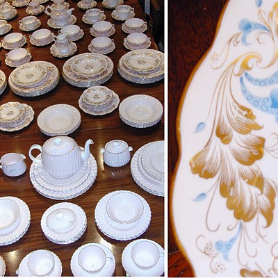 Lot 245 - Assembled Coalport and Mintons Gilt Decorated...