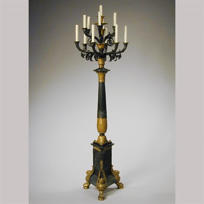 Lot 445 - Empire Style Gilt and Patinated-Bronze...