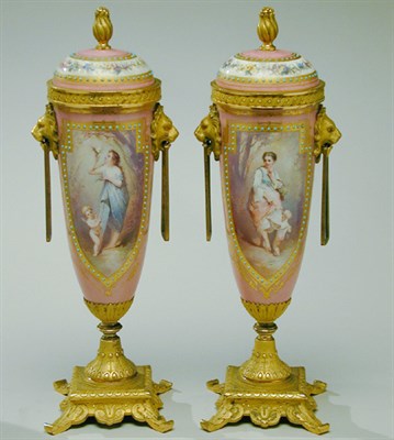 Lot 367 - Pair of Napoleon III Gilt-Bronze Mounted...