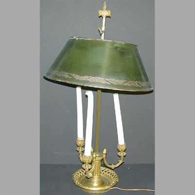 Lot 476 - Louis XVI Style Gilt-Bronze Bouillotte Lamp...