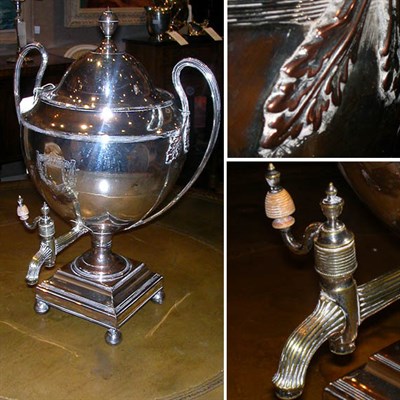 Lot 324 - Georgian Style Silver Plated Hot Water Urn