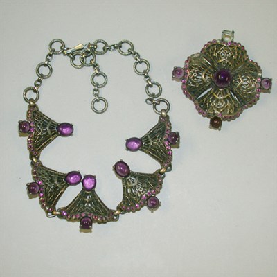 Lot 369 - Schiaparelli Fan Shaped Suite French, 1940s...