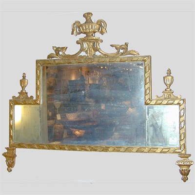 Lot 364 - Italian Neoclassical Gilt Carved Wood Mirror