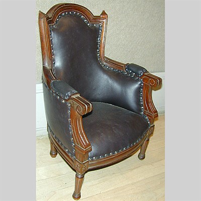 Lot 466 - Pair of Louis XVI Style Upholstered Mahogany...