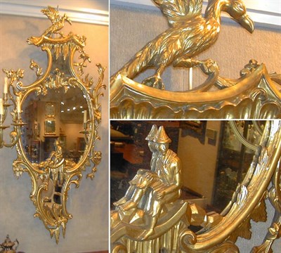 Lot 340 - George III Style Gilt Carved Wood Mirror
