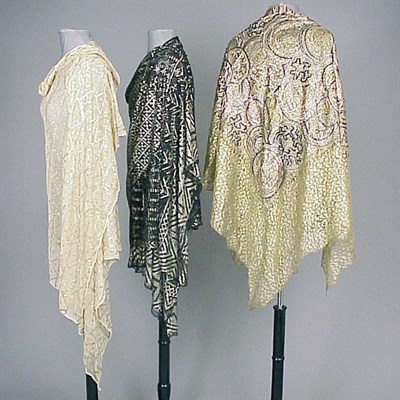 Lot 563 - Three Shawls 1920s Two Egyptian and one Art...