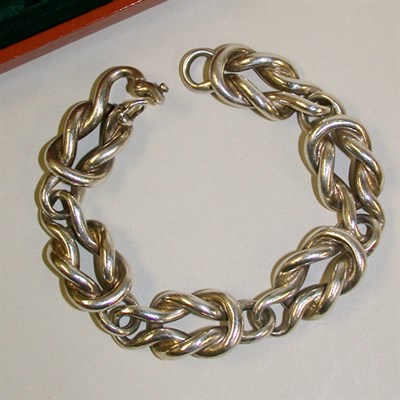 Lot 442 - Gucci Sterling Silver Chain Link Bracelet...
