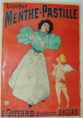 Lot 365 - Misti LIQUEUR MENTHE-PASTILLE Color lithograph,...
