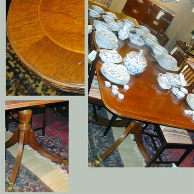 Lot 402 - Georgian Style Mahogany Double-Pedestal Dining...