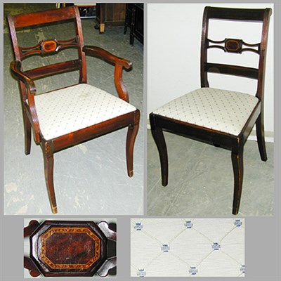 Lot 235 - Set of Eight Federal Style Inlaid Mahogany...