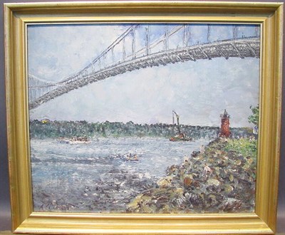 Lot 35 - Samuel Rothbort 1882-1971 NEW YORK BRIDGE...