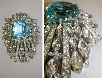 Lot 359 - Eisenberg Blue Stone Brooch 1950s An elaborate...