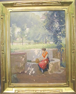 Lot 1 - Attributed to Karl Anderson WOMAN AT A WELL...