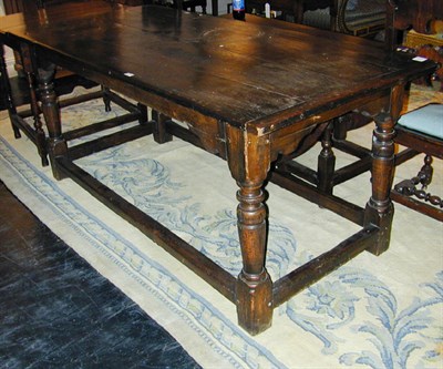 Lot 180 - Charles II Oak Refectory Table The rectangular...