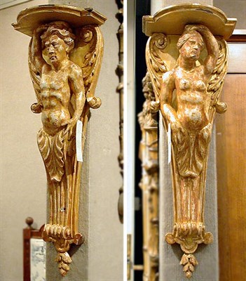 Lot 228 - Pair of George III Style Gilt-Wood Wall Brackets