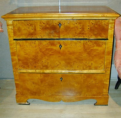 Lot 376 - Biedermeier Style Part Ebonized Maple Commode