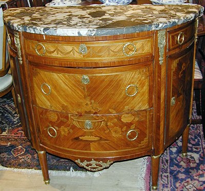 Lot 404 - Louis XVI Style Marble Top Gilt-Metal Mounted...